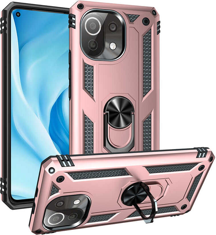 Xiaomi Mi 11 Lite Kılıf Mnc Vega Kapak-Rose Gold