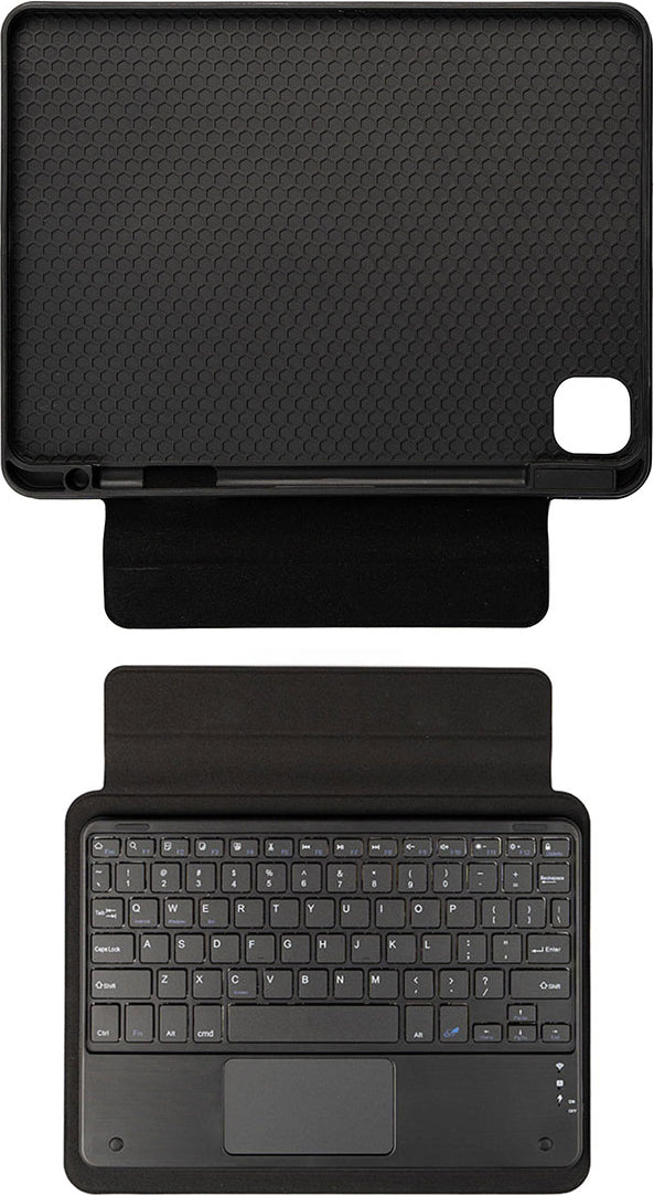 iPad Pro 12.9 2021 (5.nesil)  Uyumlu Mnc Border Keyboard Bluetooh Bağlantılı Standlı Klavyeli Tablet