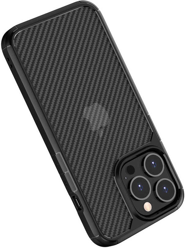 iPhone 13 Pro Max Kılıf Mnc Inoks Kapak-Mavi