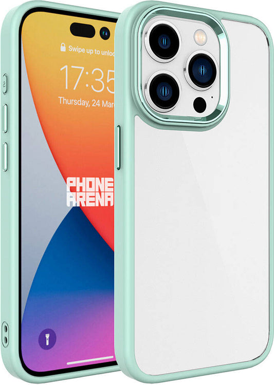 Apple iPhone 15 Pro Max Kılıf Mnc Krom Kapak-Yeşil