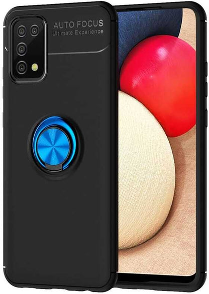 Galaxy A02S Kılıf Mnc Ravel Silikon Kapak-Siyah-Mavi