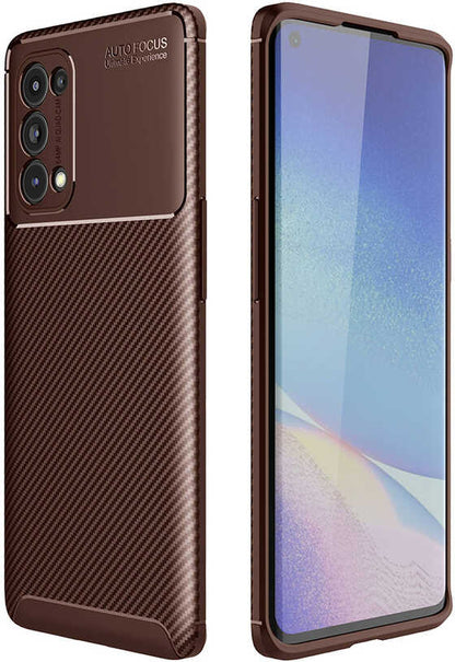 Oppo Reno 5 Pro 5g Kılıf Mnc Negro Silikon Kapak-Kahverengi