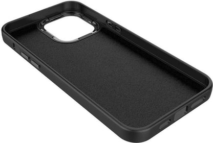 Xiaomi Redmi 10C Kılıf Metal Çerçeve ve Buton Tasarımlı Silikon Mnc Luna Kapak-Siyah