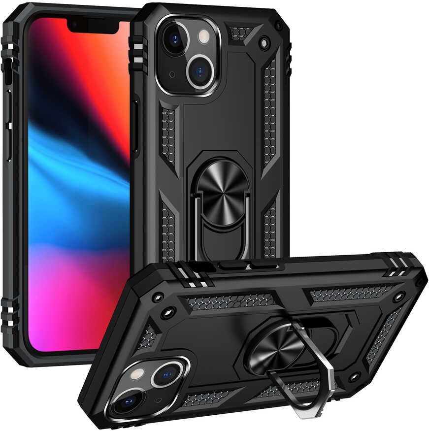 iPhone 13 Mini Kılıf Mnc Vega Kapak-Siyah