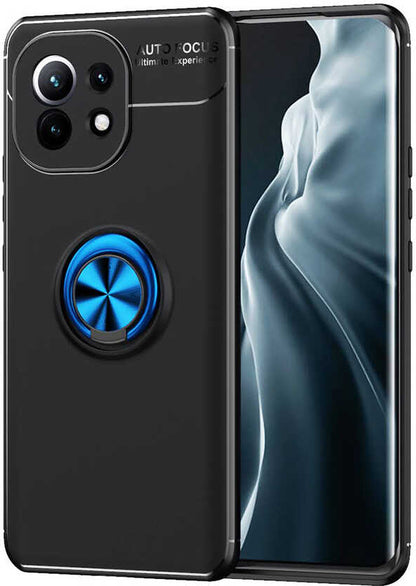 Xiaomi Mi 11 Kılıf Mnc Ravel Silikon Kapak-Siyah-Mavi