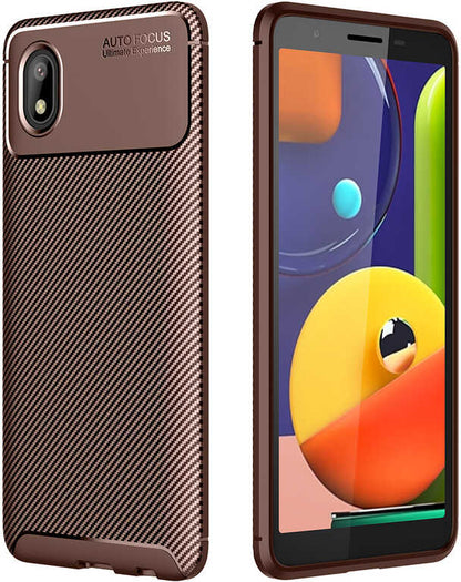 Galaxy A01 Core Kılıf Mnc Negro Silikon Kapak-Kahverengi