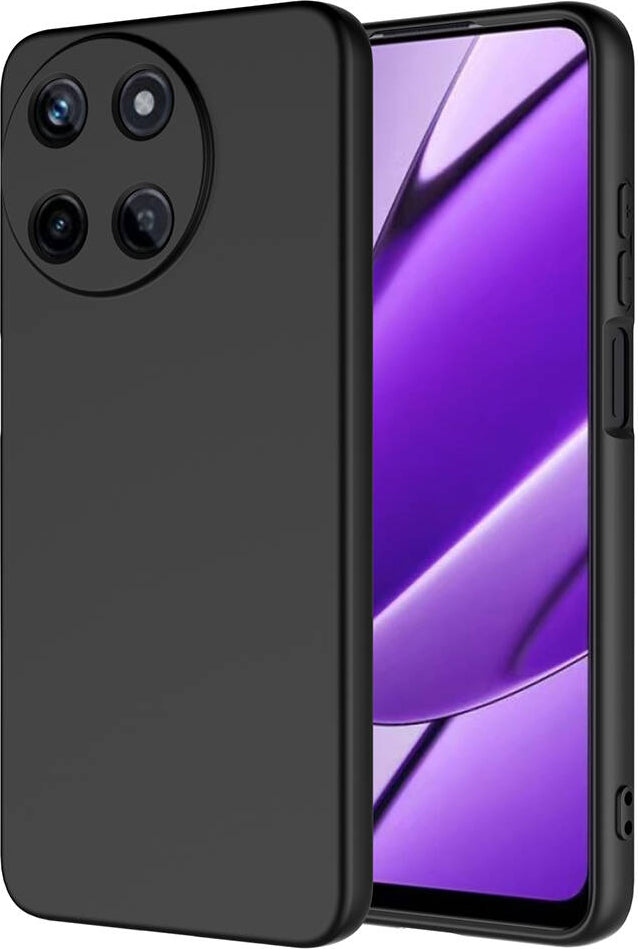Realme 11 4g Kılıf Mnc Mara Laaakan Kapak-Siyah