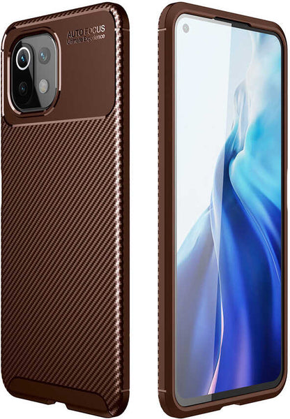 Xiaomi Mi 11 Lite Kılıf Mnc Negro Silikon Kapak-Kahverengi