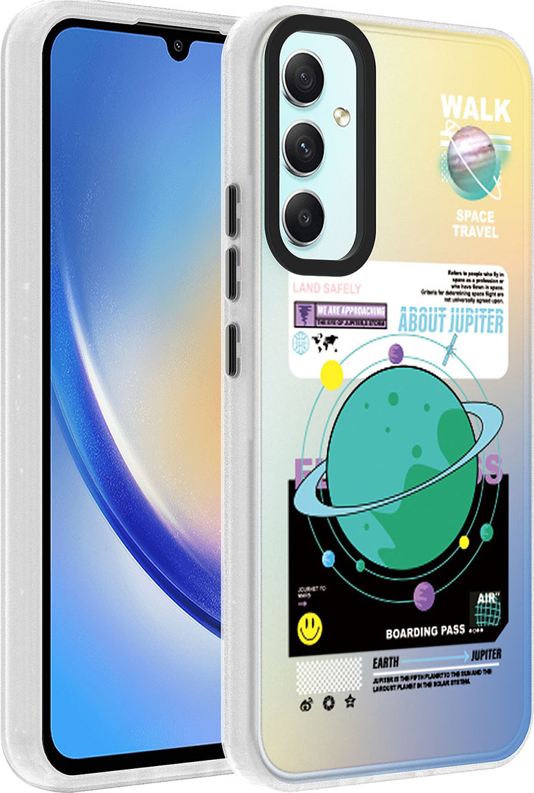 Galaxy A24 Kılıf Desenli Mnc Dragon Sert Kapak-Gezegen