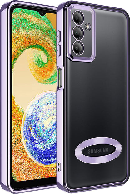 Galaxy A34 Kılıf Kamera Korumalı Logo Gösteren Mnc Omega Kapak-Lila