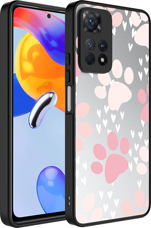 Xiaomi Redmi Note 11 Pro 5g Kılıf Aynalı Desenli Kamera Korumalı Parlak Mnc Mirror Kapak-Pati