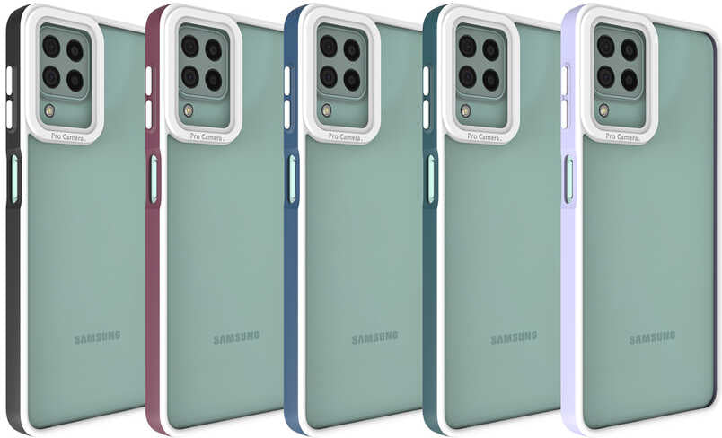 Galaxy A22 4g Kılıf Mnc Mima Kapak-Siyah