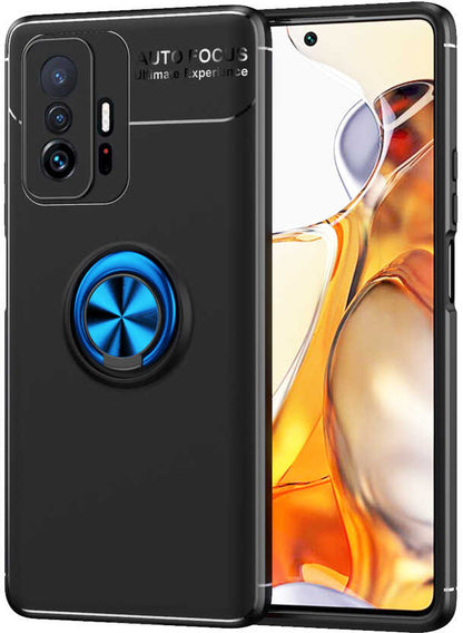 Xiaomi Mi 11T 5g Kılıf Mnc Ravel Silikon Kapak-Siyah-Mavi