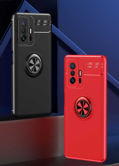 Xiaomi Mi 11T 5g Kılıf Mnc Ravel Silikon Kapak-Siyah-Mavi