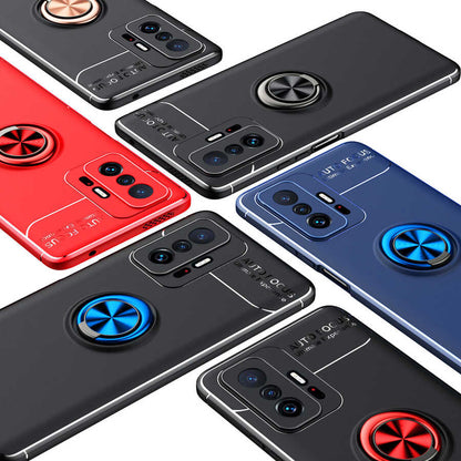 Xiaomi Mi 11T 5g Kılıf Mnc Ravel Silikon Kapak-Siyah-Mavi