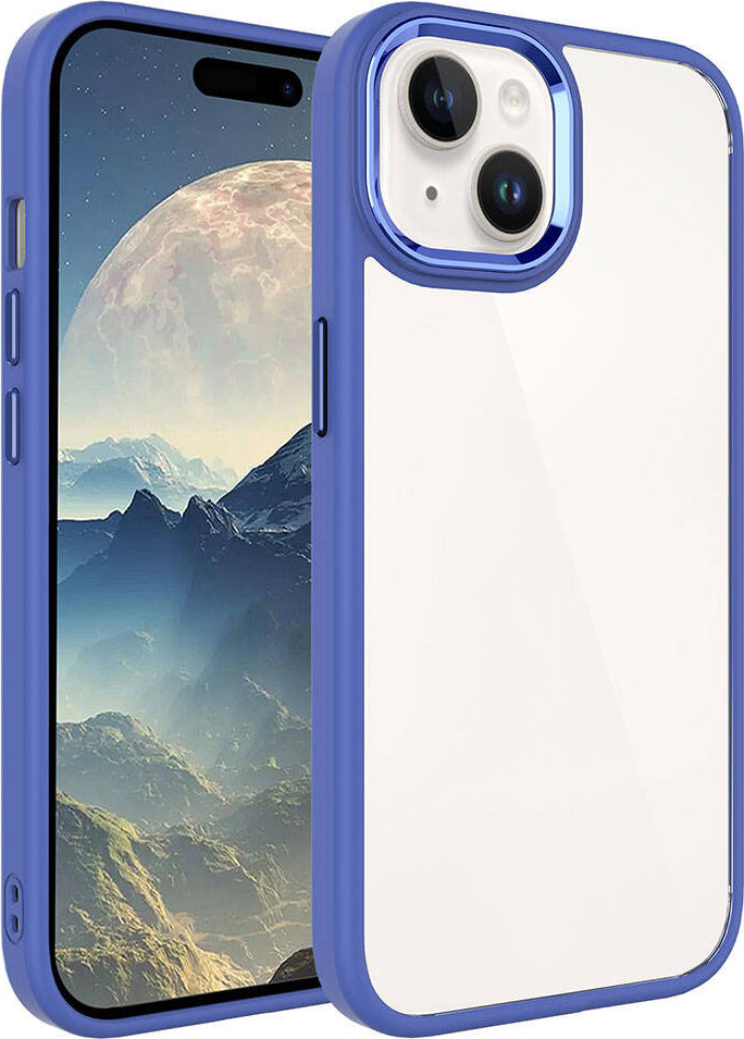 Apple iPhone 15 Kılıf Mnc Krom Kapak-Lavendery Gray