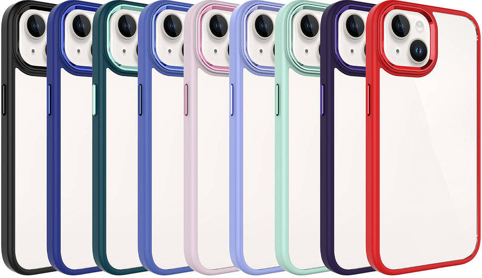 Apple iPhone 15 Kılıf Mnc Krom Kapak-Lavendery Gray