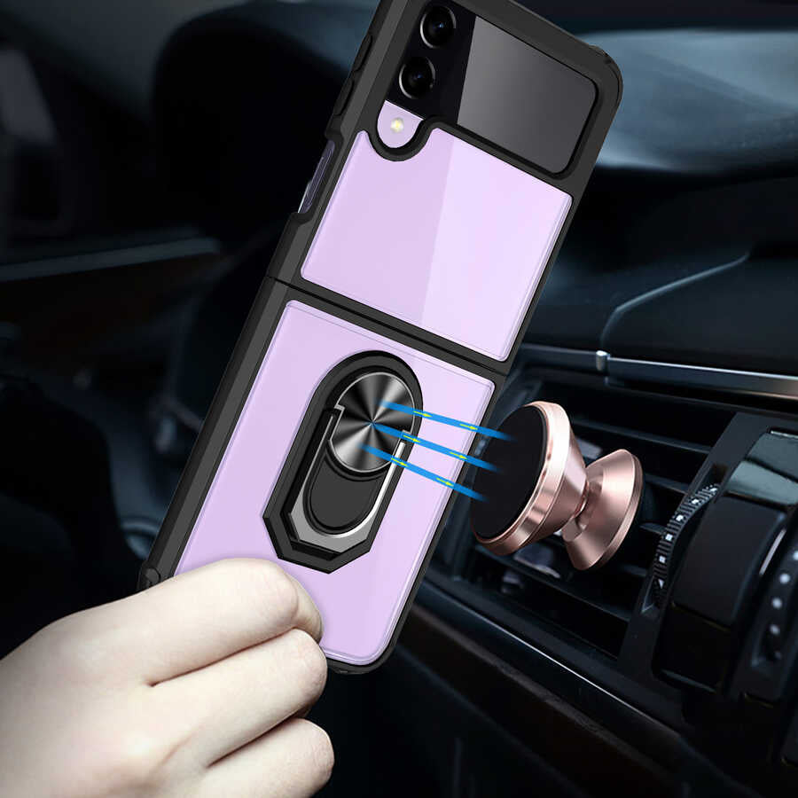 Galaxy Z Flip 3 Kılıf Mnc Mola Kapak-Lacivert