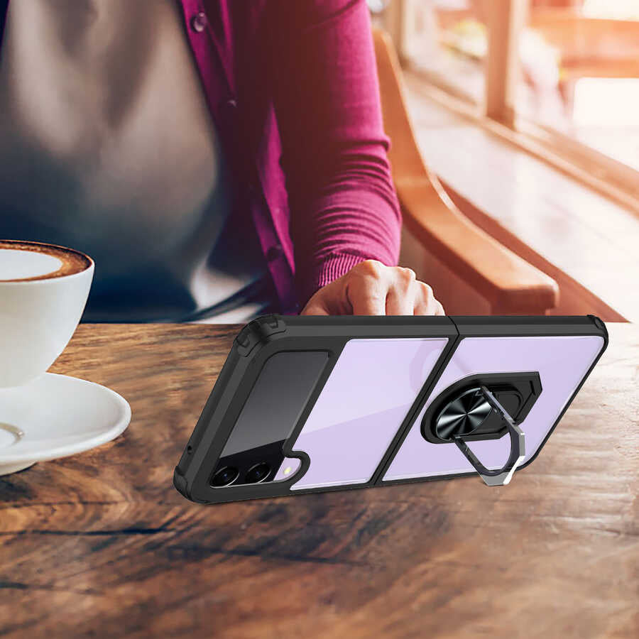 Galaxy Z Flip 3 Kılıf Mnc Mola Kapak-Lacivert