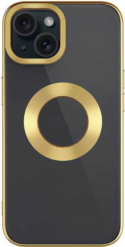 Apple iPhone 15 Plus Kılıf Tek Kamera Çerçeveli Logo Gösteren Mnc Omega Kapak-Derin Mor