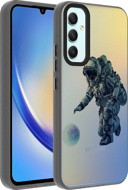 Galaxy A34 Kılıf Desenli Mnc Dragon Sert Kapak-Astronot
