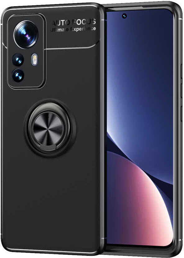 Xiaomi Mi 12 Kılıf Mnc Ravel Silikon Kapak-Siyah