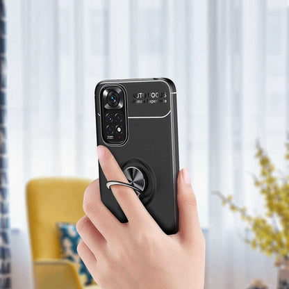 Xiaomi Redmi Note 11 Global Kılıf Mnc Ravel Silikon Kapak-Siyah