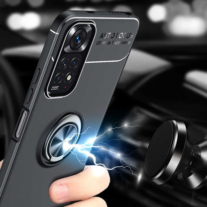 Xiaomi Redmi Note 11 Global Kılıf Mnc Ravel Silikon Kapak-Siyah
