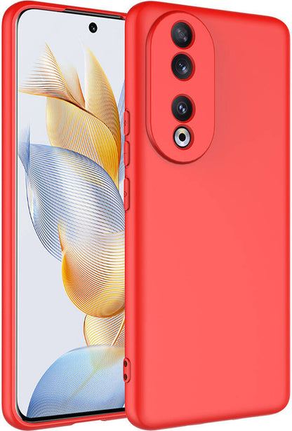 Huawei Honor 90 Kılıf Mnc Mara Laaakan Kapak-Kırmızı
