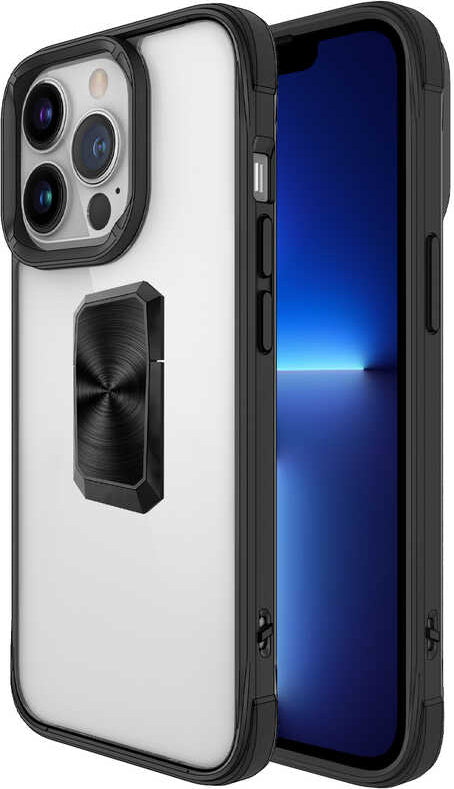 iPhone 13 Pro Kılıf Mnc V-Bax Kapak-Siyah
