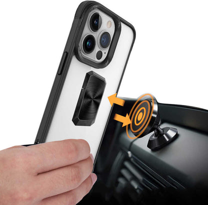 iPhone 13 Pro Kılıf Mnc V-Bax Kapak-Siyah
