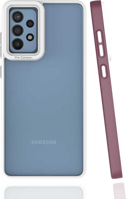 Galaxy A72 Kılıf Mnc Mima Kapak-Mürdüm