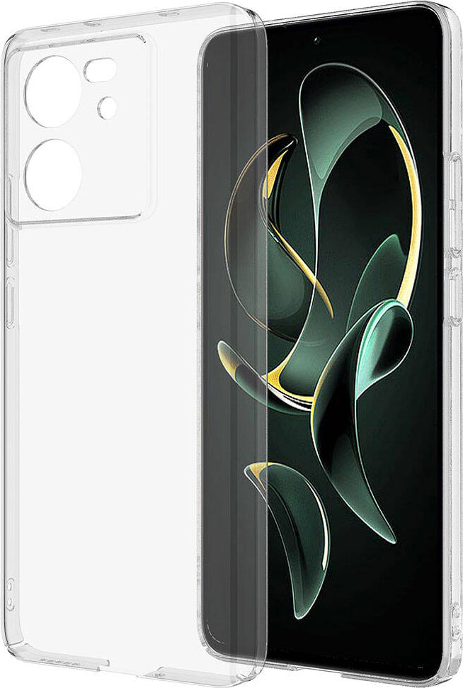 Xiaomi Mi 13T Kılıf Nano Oleofobik Özellikli Sert Arka Yüzey Mnc Droga Kapak-Renksiz
