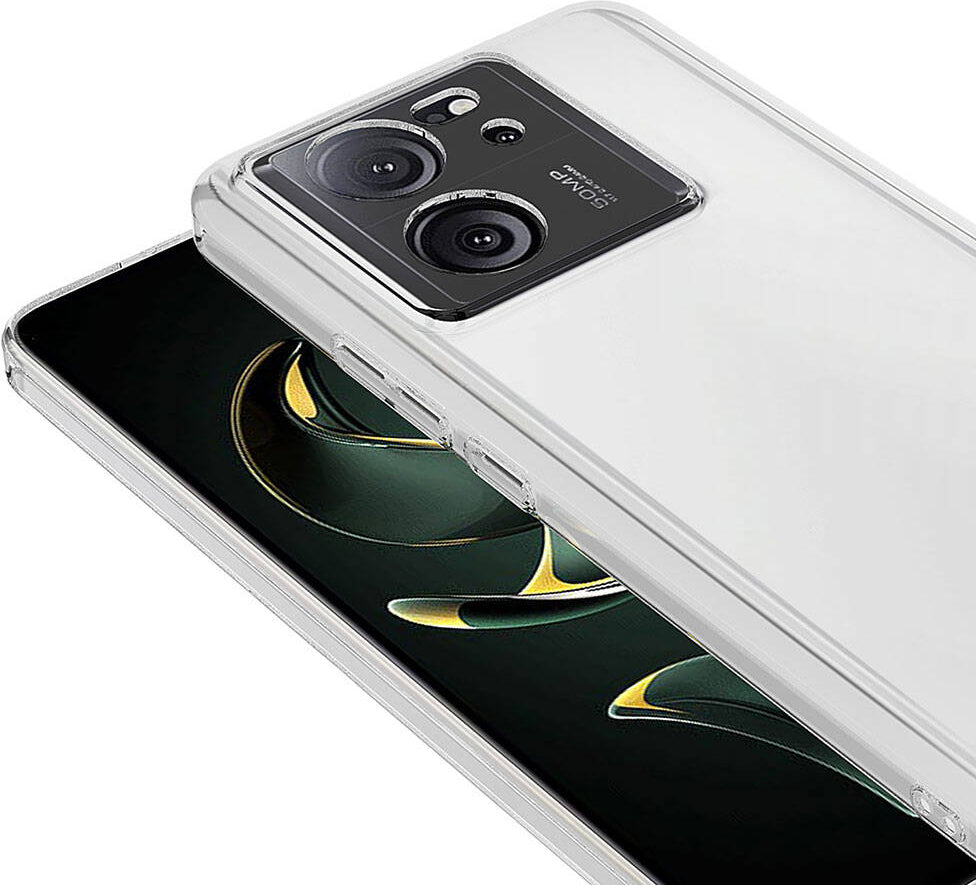 Xiaomi Mi 13T Kılıf Nano Oleofobik Özellikli Sert Arka Yüzey Mnc Droga Kapak-Renksiz