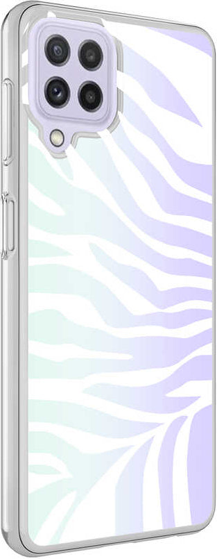 Galaxy M32 Kılıf Mnc M-Blue Desenli Kapak-Zebra No1