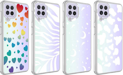 Galaxy M32 Kılıf Mnc M-Blue Desenli Kapak-Zebra No1