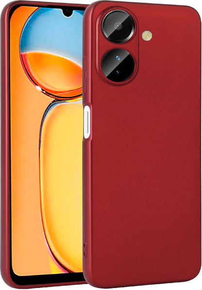Xiaomi Redmi 13C Kılıf Mnc Premier Silikon Kapak-Kırmızı