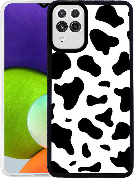 Galaxy M32 Kılıf Mnc M-Fit Desenli Kapak-Cow No1