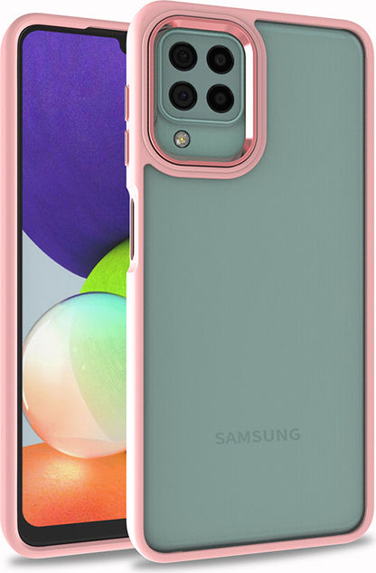 Galaxy A12 Kılıf Mnc Flora Kapak-Rose Gold