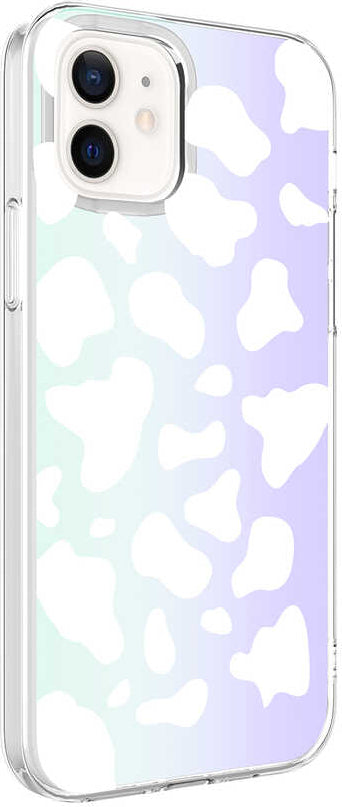 iPhone 12 Kılıf Mnc M-Blue Desenli Kapak-Cow No2