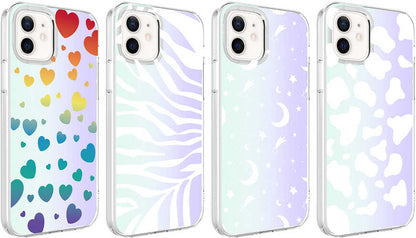iPhone 12 Kılıf Mnc M-Blue Desenli Kapak-Cow No2