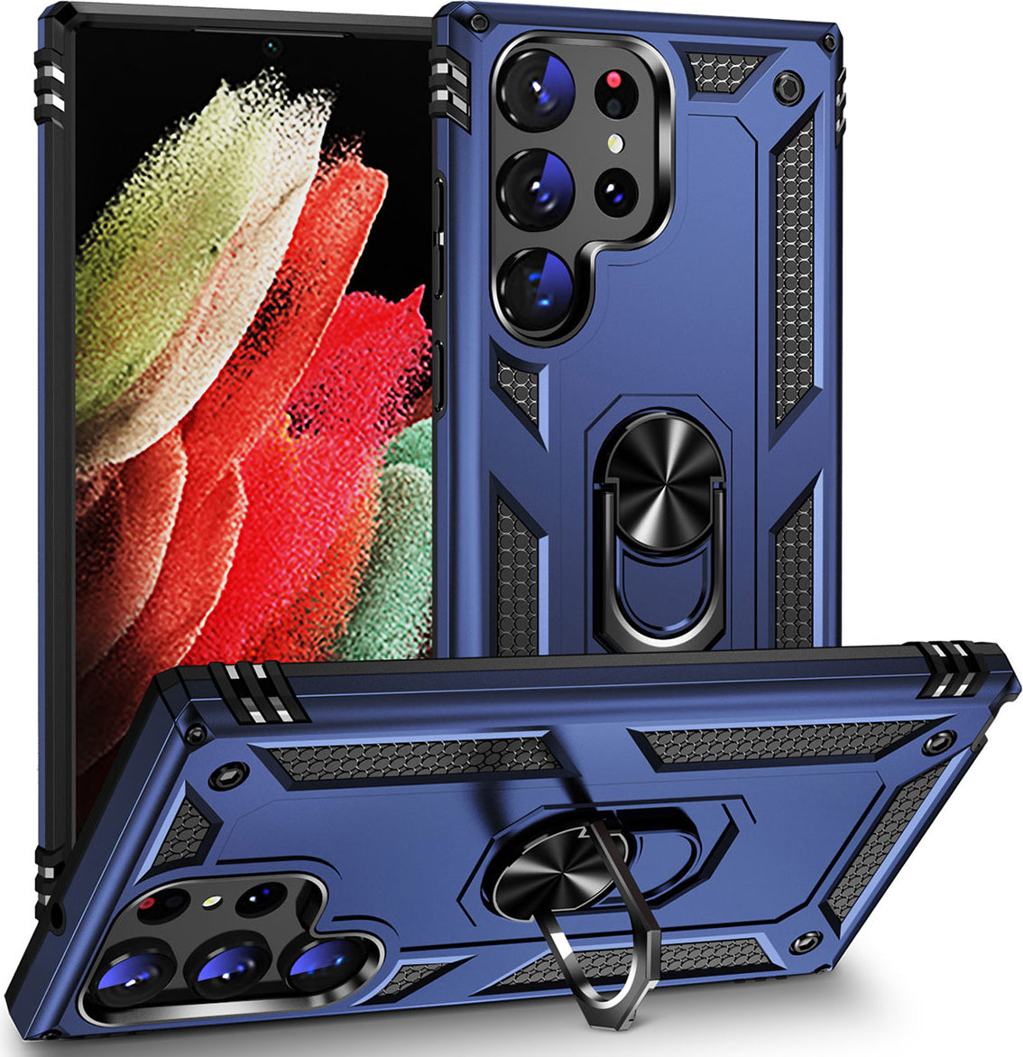 Galaxy S23 Ultra Kılıf Mnc Vega Kapak-Mavi