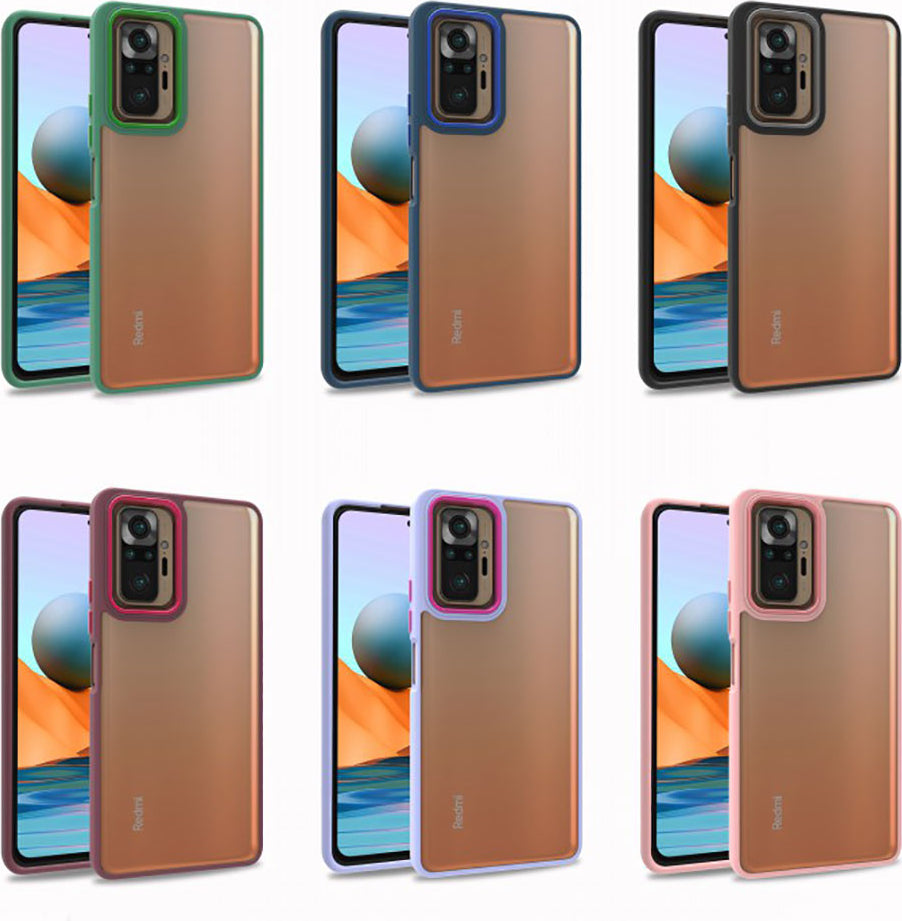 Xiaomi Redmi Note 10 Pro Kılıf Mnc Flora Kapak-Kırmızı