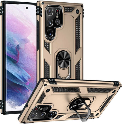 Galaxy S22 Ultra Kılıf Mnc Vega Kapak-Gold