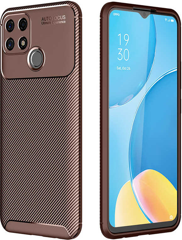 Oppo A15 Kılıf Mnc Negro Silikon Kapak-Kahverengi