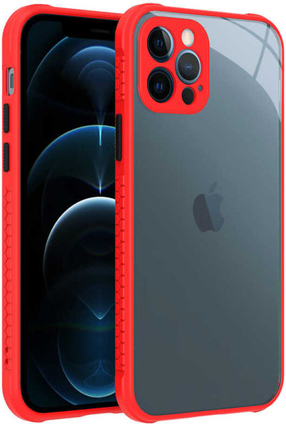 iPhone 12 Pro Kılıf mnc Kaff Kapak-Kırmızı