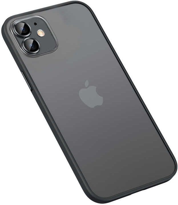 iPhone 12 Kılıf Mnc Retro Kapak-Siyah