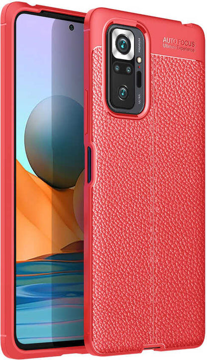 Xiaomi Redmi Note 10 Pro Kılıf Mnc Niss Silikon Kapak-Kırmızı
