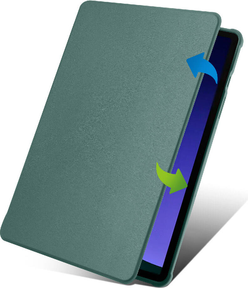 Galaxy Tab S9 Kılıf  Uyumlu Mnc Termik Kalem Bölmeli Dönebilen Standlı Kılıf-Gri
