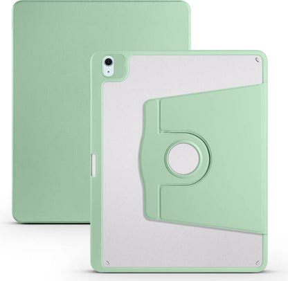 iPad Air 13 2025 M3 Kılıf Mnc Termik Kalem Bölmeli Dönebilen Standlı Kılıf - Açık Yeşil